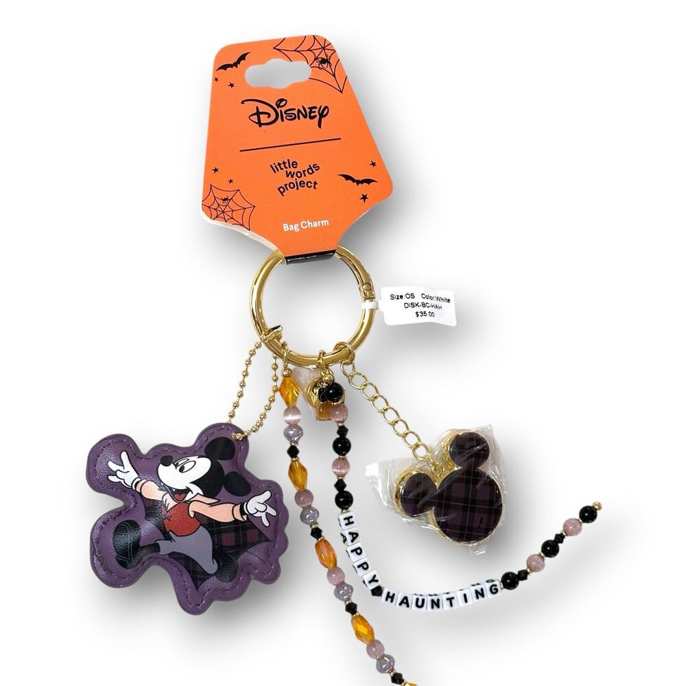 2026 Disney Little Words Project Mickey Happy Haunting Bag Charm NWT
